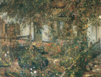 Blooming Cottage Garden by Lovis Corinth